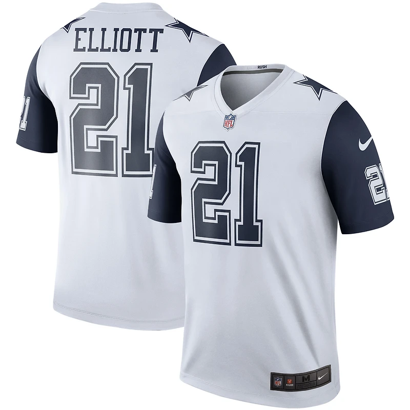 Men's Nike Ezekiel Elliott  White Dallas Cowboys Alternate Legend Player Performance Top