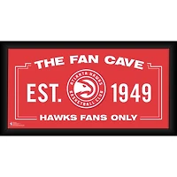 Atlanta Hawks Framed 10" x 20" Fan Cave Collage