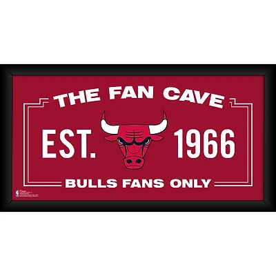 Chicago Bulls Framed 10" x 20" Fan Cave Collage