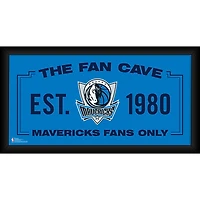 Dallas Mavericks Framed 10" x 20" Fan Cave Collage