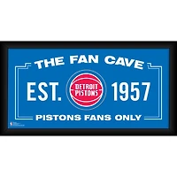 Detroit Pistons Framed 10" x 20" Fan Cave Collage