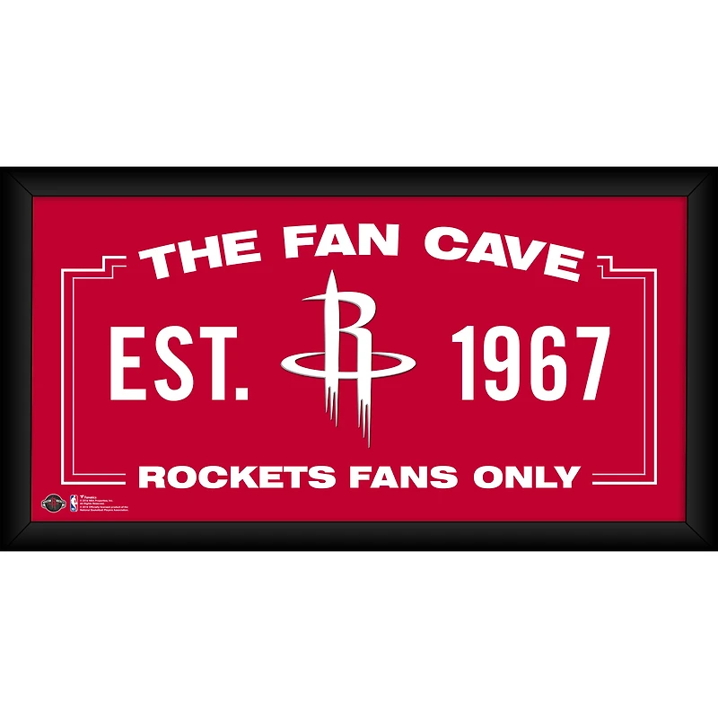 Houston Rockets Framed 10" x 20" Fan Cave Collage