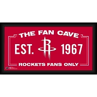 Houston Rockets Framed 10" x 20" Fan Cave Collage