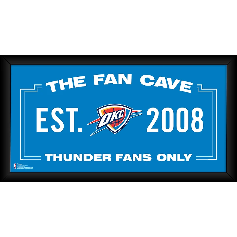Oklahoma City Thunder Framed 10" x 20" Fan Cave Collage
