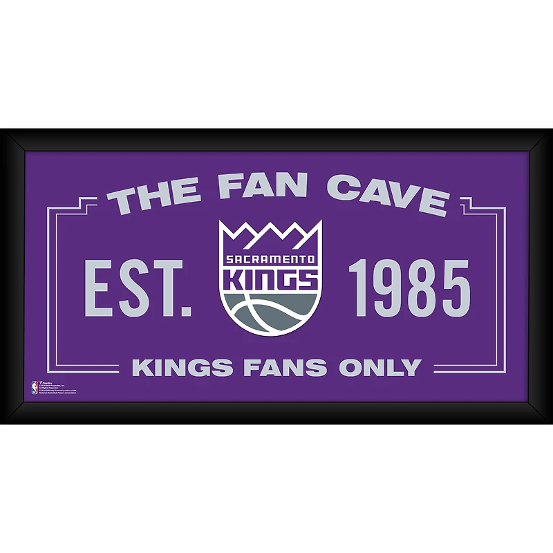 Sacramento Kings Framed 10" x 20" Fan Cave Collage