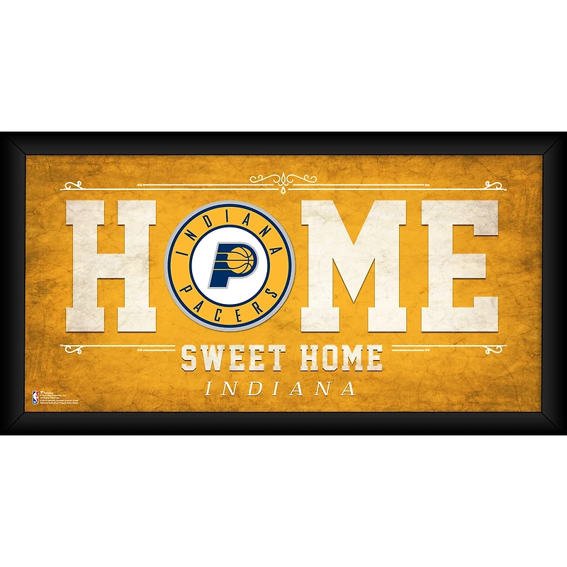 Indiana Pacers Framed 10" x 20" Home Sweet Home Collage