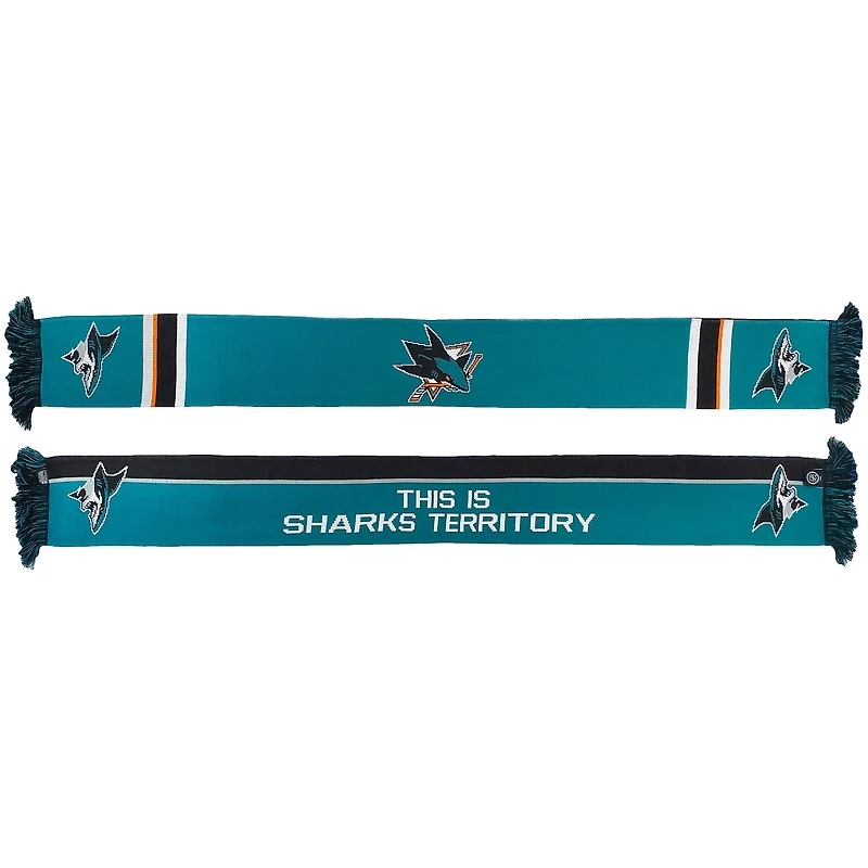 Teal San Jose Sharks Home Jersey Scarf