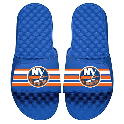 Youth ISlide Royal New York Islanders Stripe Logo Slide Sandals