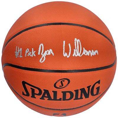 Zion Williamson New Orleans Pelicans Autographed Spalding Indoor/Outdoor Basketball with "2019 #1 Draft Pick" Inscription