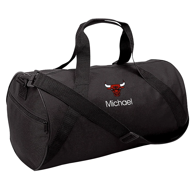 Youth Black Chicago Bulls Personalized Duffle Bag