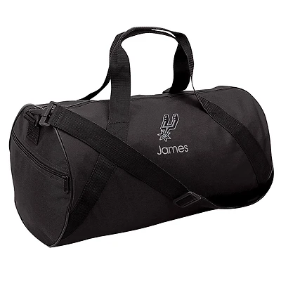 Youth Black San Antonio Spurs Personalized Duffle Bag