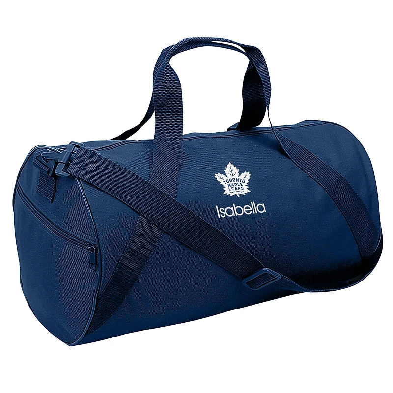 Youth Navy Toronto Maple Leafs Personalized Duffle Bag