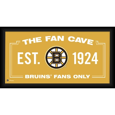 Boston Bruins Framed 10" x 20" Fan Cave Collage
