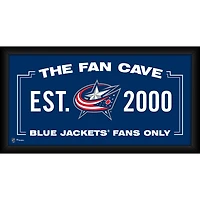 Columbus Blue Jackets Framed 10" x 20" Fan Cave Collage