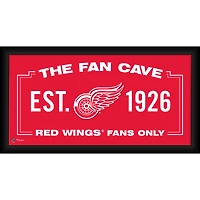 Detroit Red Wings Framed 10" x 20" Fan Cave Collage