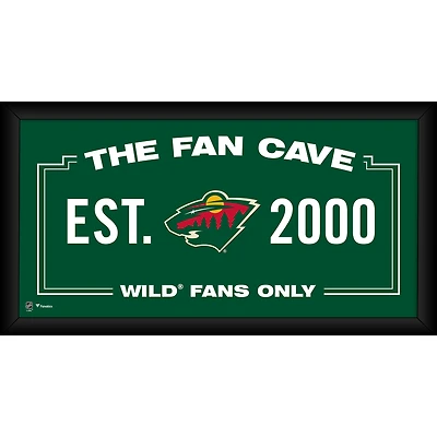 Minnesota Wild Framed 10" x 20" Fan Cave Collage
