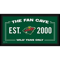 Minnesota Wild Framed 10" x 20" Fan Cave Collage