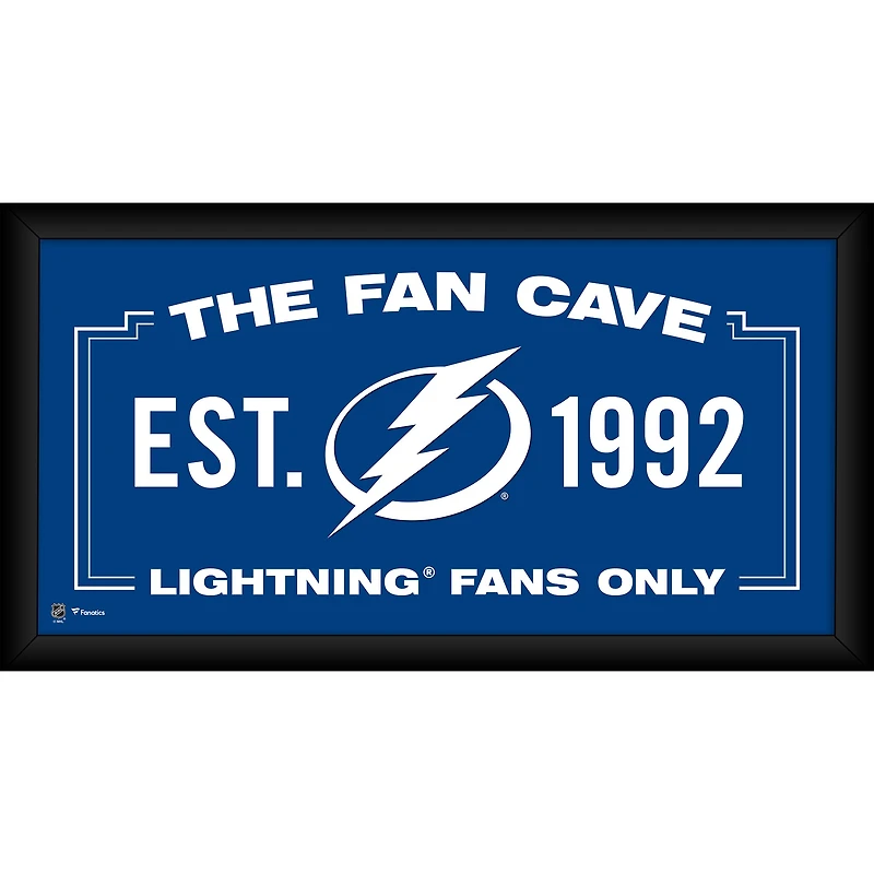 Tampa Bay Lightning Framed 10" x 20" Fan Cave Collage