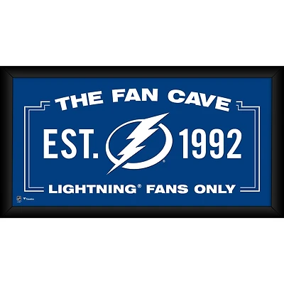 Tampa Bay Lightning Framed 10" x 20" Fan Cave Collage