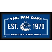 Vancouver Canucks Framed 10" x 20" Fan Cave Collage