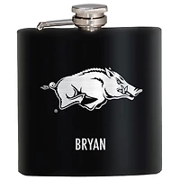 Black Arkansas Razorbacks 6oz. Personalized Stealth Hip Flask