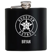 Black Houston Astros 6oz. Personalized Stealth Hip Flask
