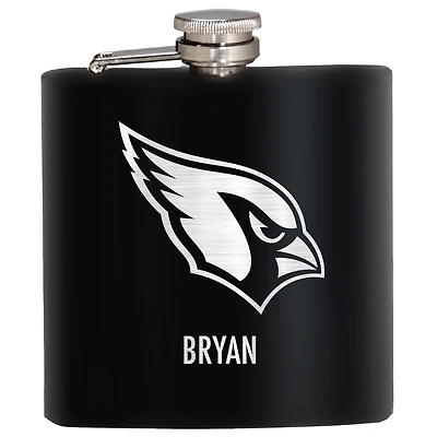 Black Arizona Cardinals 6oz. Personalized Stealth Hip Flask