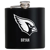 Black Arizona Cardinals 6oz. Personalized Stealth Hip Flask