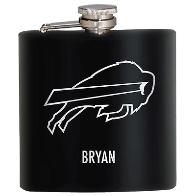 Black Buffalo Bills 6oz. Personalized Stealth Hip Flask