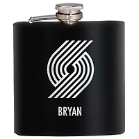 Black Portland Trail Blazers 6oz. Personalized Stealth Hip Flask