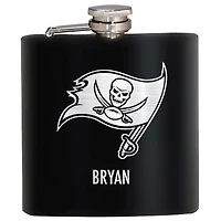 Black Tampa Bay Buccaneers 6oz. Personalized Stealth Hip Flask