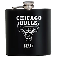Black Chicago Bulls 6oz. Personalized Stealth Hip Flask