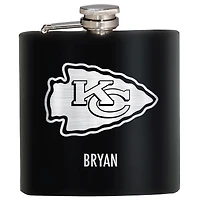 Black Kansas City Chiefs 6oz. Personalized Stealth Hip Flask
