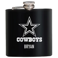 Black Dallas Cowboys 6oz. Personalized Stealth Hip Flask