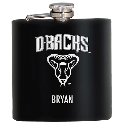 Black Arizona Diamondbacks 6oz. Personalized Stealth Hip Flask