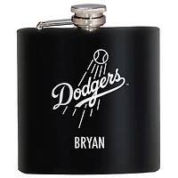 Black Los Angeles Dodgers 6oz. Personalized Stealth Hip Flask