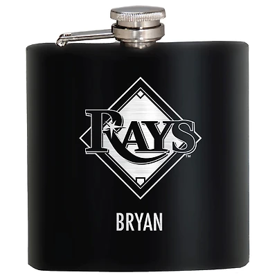 Black Tampa Bay Rays 6oz. Personalized Stealth Hip Flask