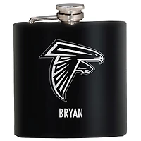 Black Atlanta Falcons 6oz. Personalized Stealth Hip Flask