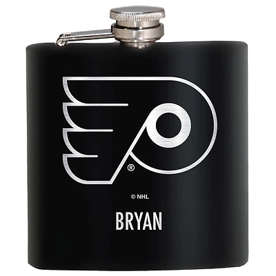 Black Philadelphia Flyers 6oz. Personalized Stealth Hip Flask