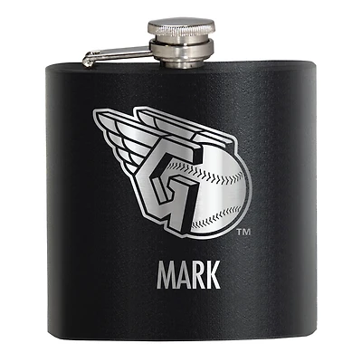 Black Cleveland Indians 6oz. Personalized Stealth Hip Flask
