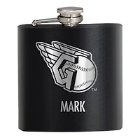 Black Cleveland Indians 6oz. Personalized Stealth Hip Flask