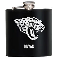 Black Jacksonville Jaguars 6oz. Personalized Stealth Hip Flask