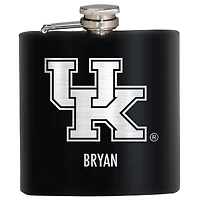 Black Kentucky Wildcats 6oz. Personalized Stealth Hip Flask