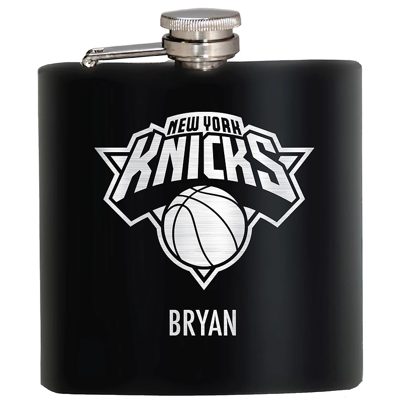 Black New York Knicks 6oz. Personalized Stealth Hip Flask
