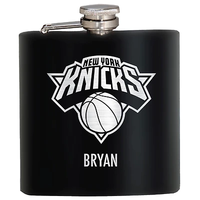 Black New York Knicks 6oz. Personalized Stealth Hip Flask