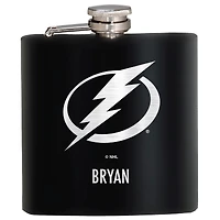 Black Tampa Bay Lightning 6oz. Personalized Stealth Hip Flask