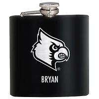 Black Louisville Cardinals 6oz. Personalized Stealth Hip Flask
