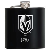 Black Vegas Golden Knights 6oz. Personalized Stealth Hip Flask