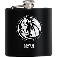 Black Dallas Mavericks 6oz. Personalized Stealth Hip Flask