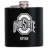 Black Ohio State Buckeyes 6oz. Personalized Stealth Hip Flask
